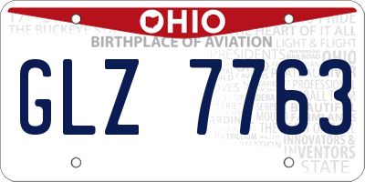 OH license plate GLZ7763