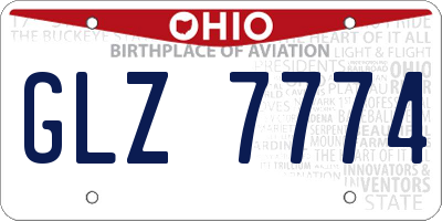 OH license plate GLZ7774