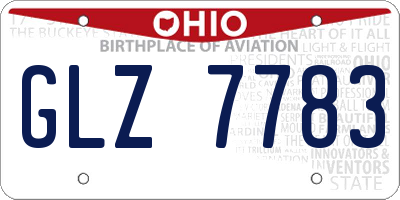 OH license plate GLZ7783
