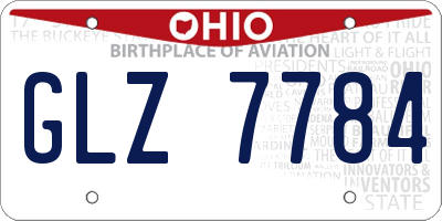 OH license plate GLZ7784
