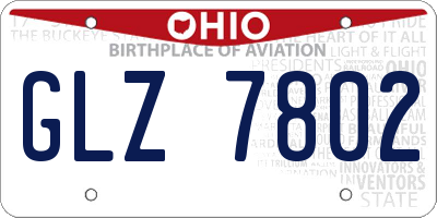 OH license plate GLZ7802