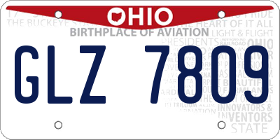 OH license plate GLZ7809