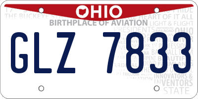 OH license plate GLZ7833