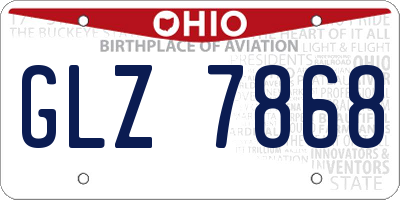 OH license plate GLZ7868