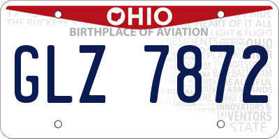 OH license plate GLZ7872