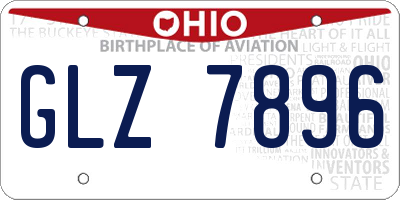 OH license plate GLZ7896