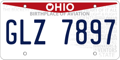 OH license plate GLZ7897