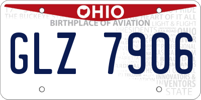 OH license plate GLZ7906