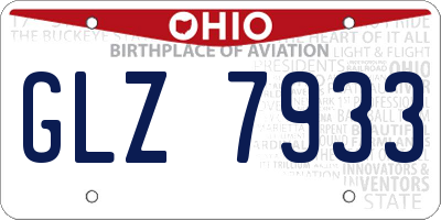 OH license plate GLZ7933