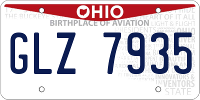 OH license plate GLZ7935