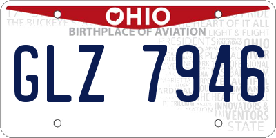 OH license plate GLZ7946