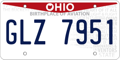 OH license plate GLZ7951