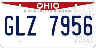 OH license plate GLZ7956