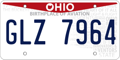 OH license plate GLZ7964