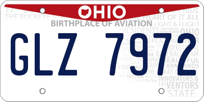 OH license plate GLZ7972