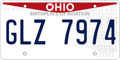 OH license plate GLZ7974