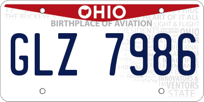 OH license plate GLZ7986