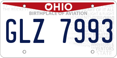 OH license plate GLZ7993