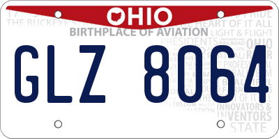 OH license plate GLZ8064