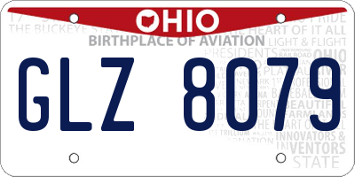 OH license plate GLZ8079