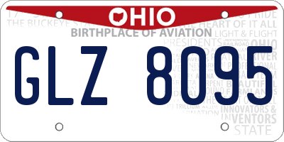 OH license plate GLZ8095