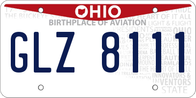 OH license plate GLZ8111
