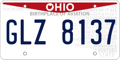OH license plate GLZ8137