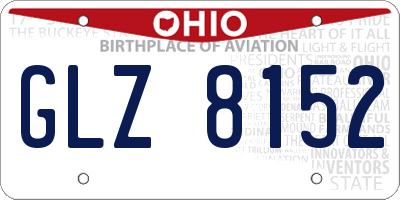 OH license plate GLZ8152