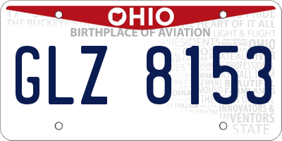 OH license plate GLZ8153