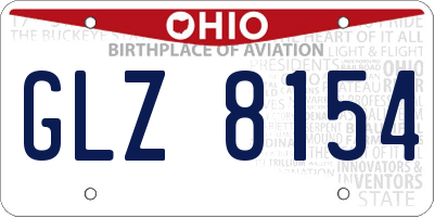 OH license plate GLZ8154