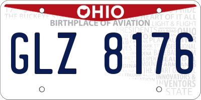 OH license plate GLZ8176