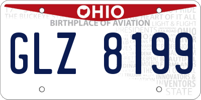 OH license plate GLZ8199