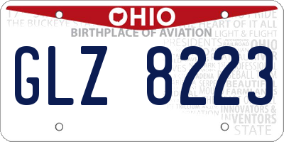 OH license plate GLZ8223