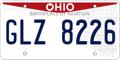 OH license plate GLZ8226
