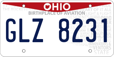 OH license plate GLZ8231