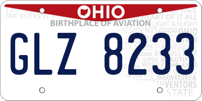 OH license plate GLZ8233