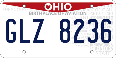 OH license plate GLZ8236