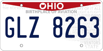 OH license plate GLZ8263