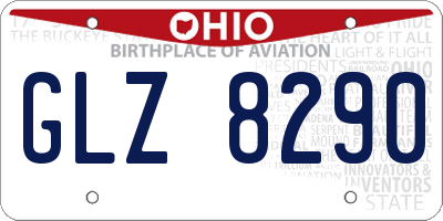 OH license plate GLZ8290