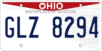 OH license plate GLZ8294