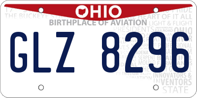 OH license plate GLZ8296