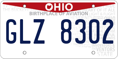 OH license plate GLZ8302