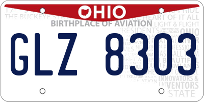 OH license plate GLZ8303