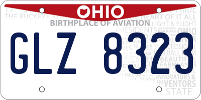 OH license plate GLZ8323