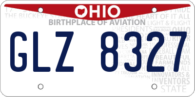 OH license plate GLZ8327