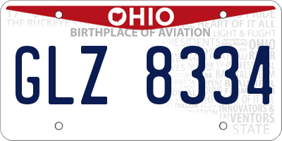 OH license plate GLZ8334