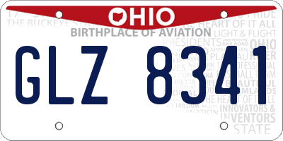 OH license plate GLZ8341
