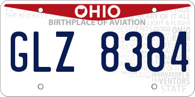 OH license plate GLZ8384