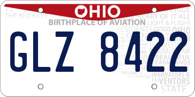OH license plate GLZ8422