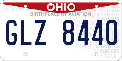 OH license plate GLZ8440